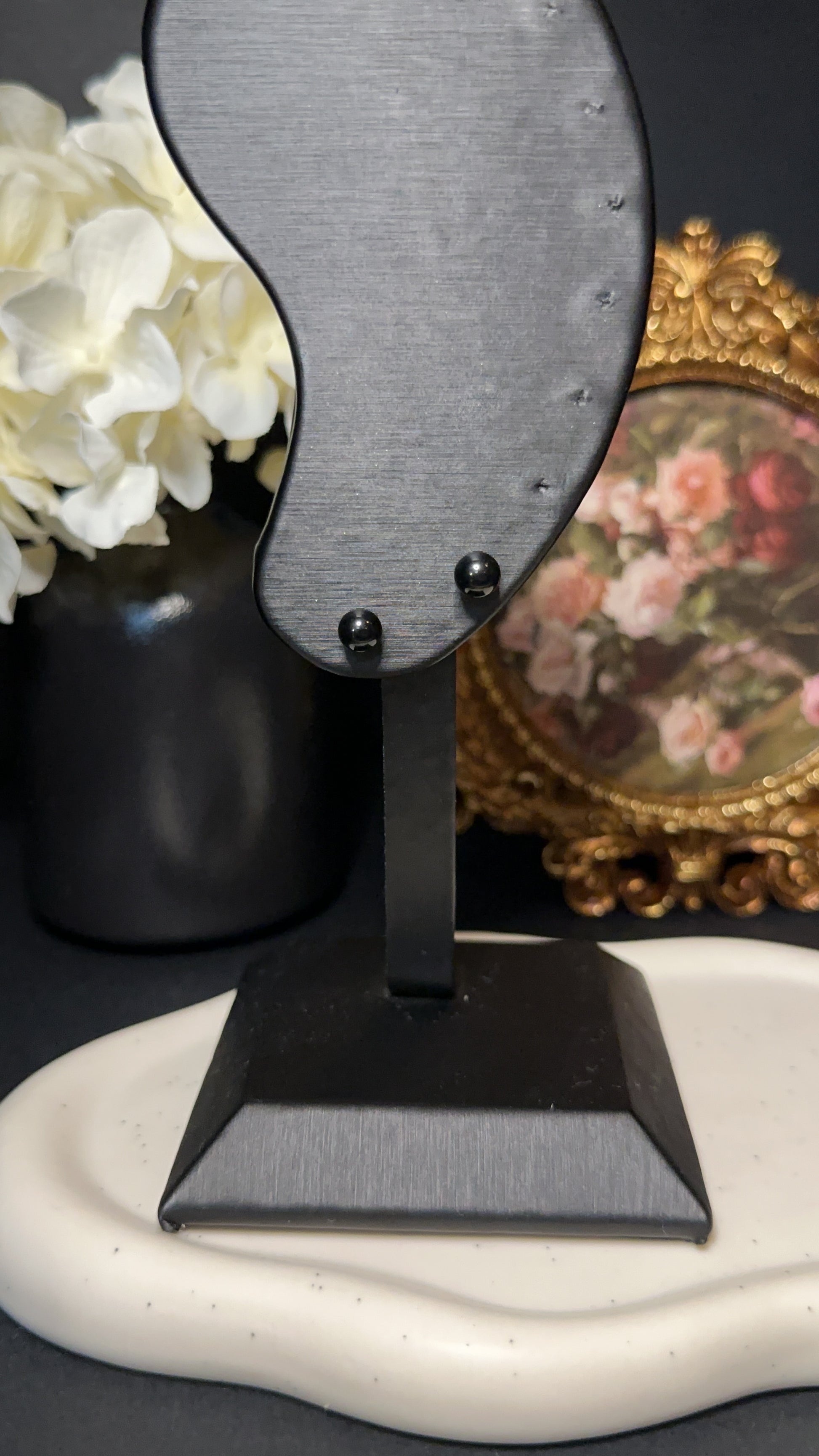 Boucle d'oreille en Obsidienne noire "Louvia" - Ancrage, protection et déblocage