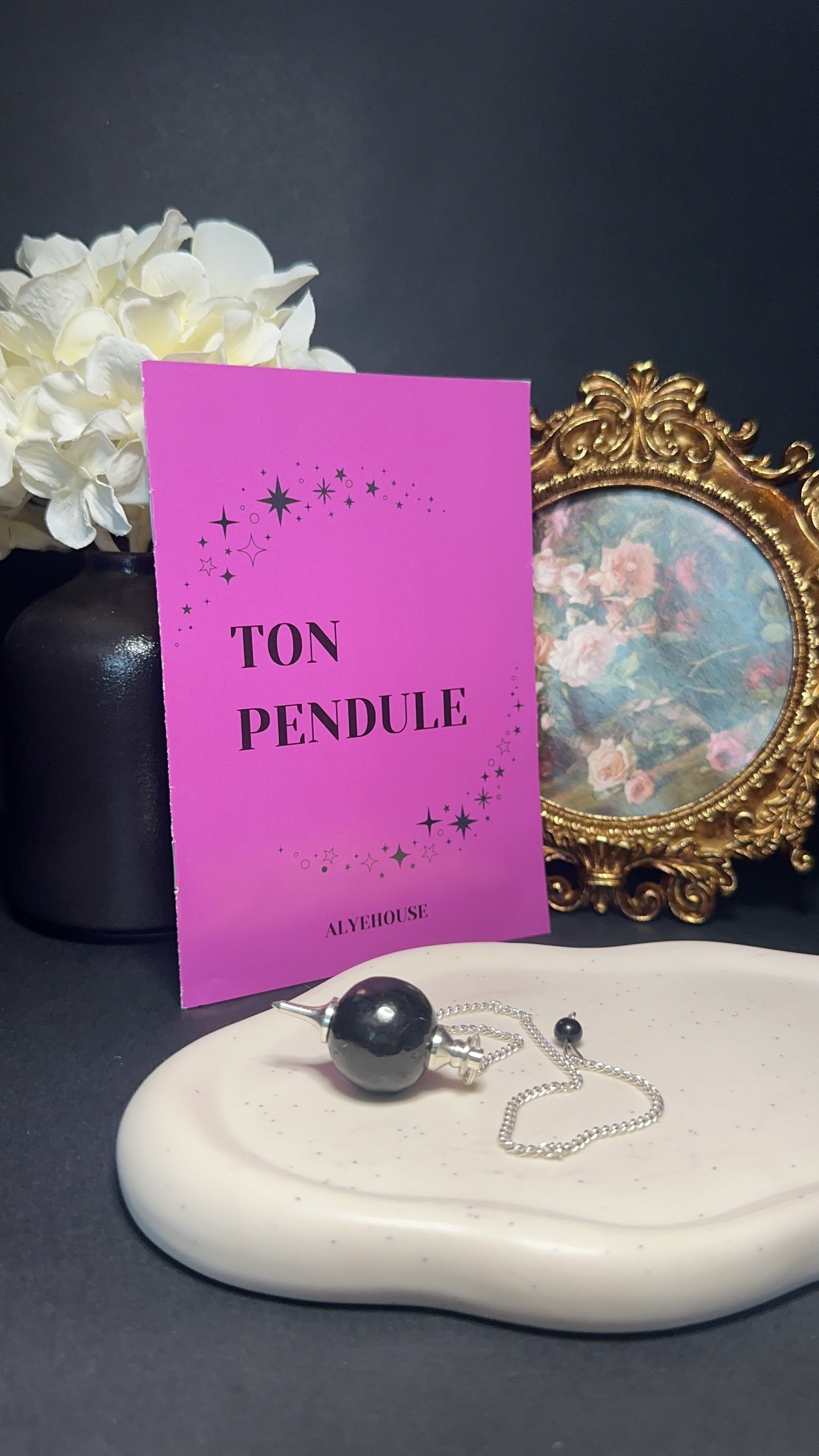 Pendule - Tourmaline noire sphère