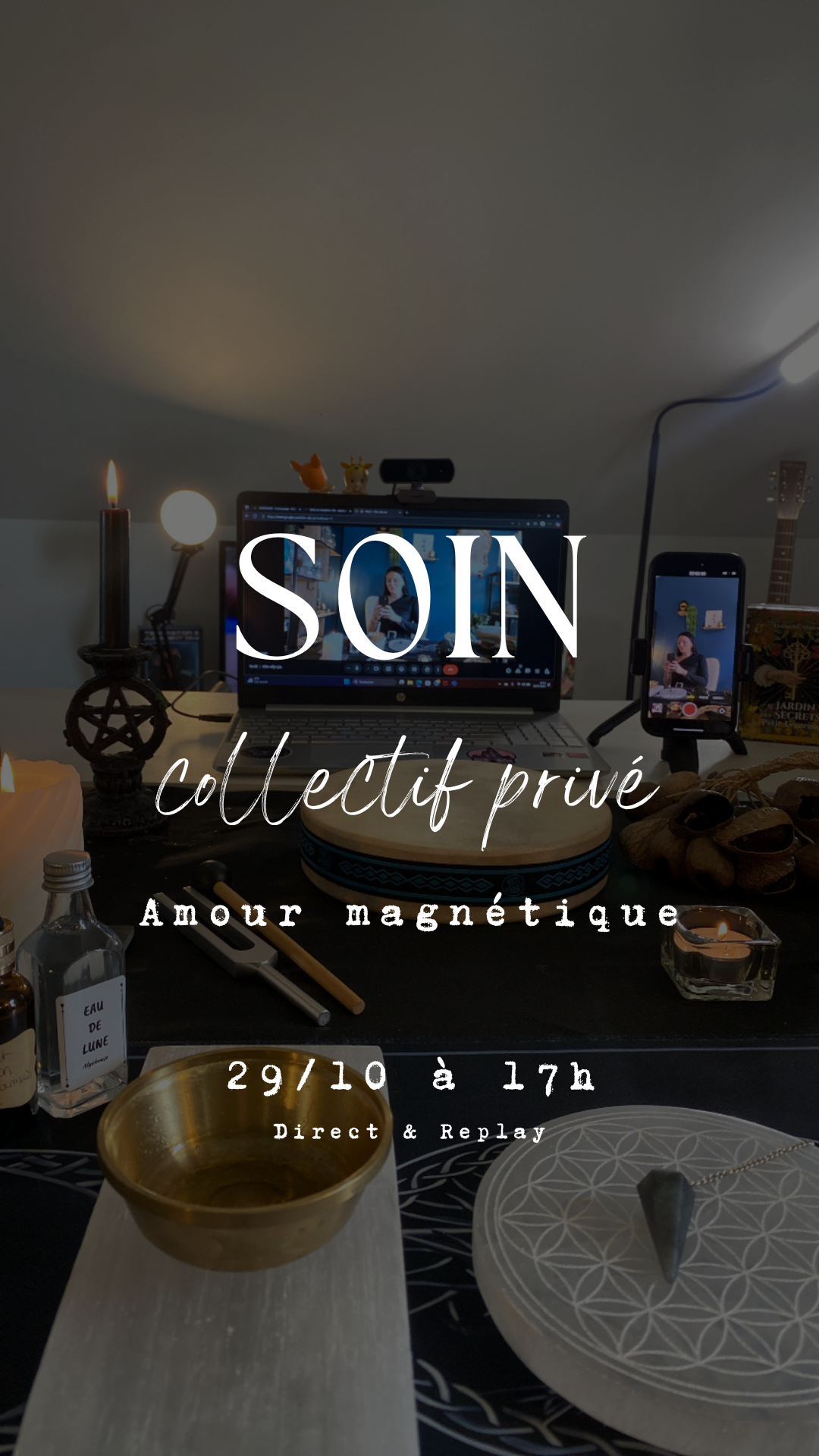 Soin collectif privé Amour magnétique - Mercredi 29 octobre En direct & Replay avec Alye