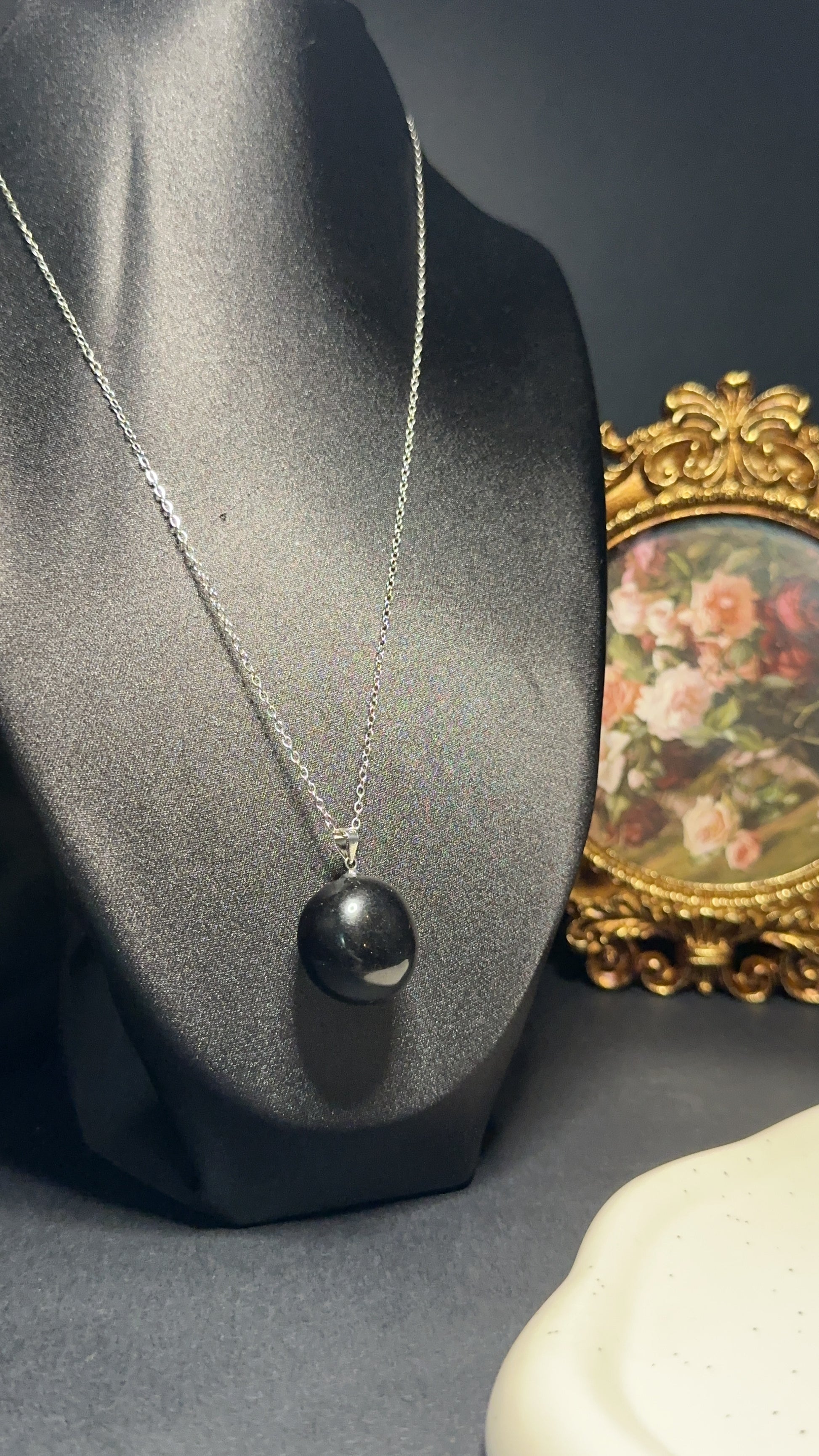 Collier Oeil céleste d’obsidienne
