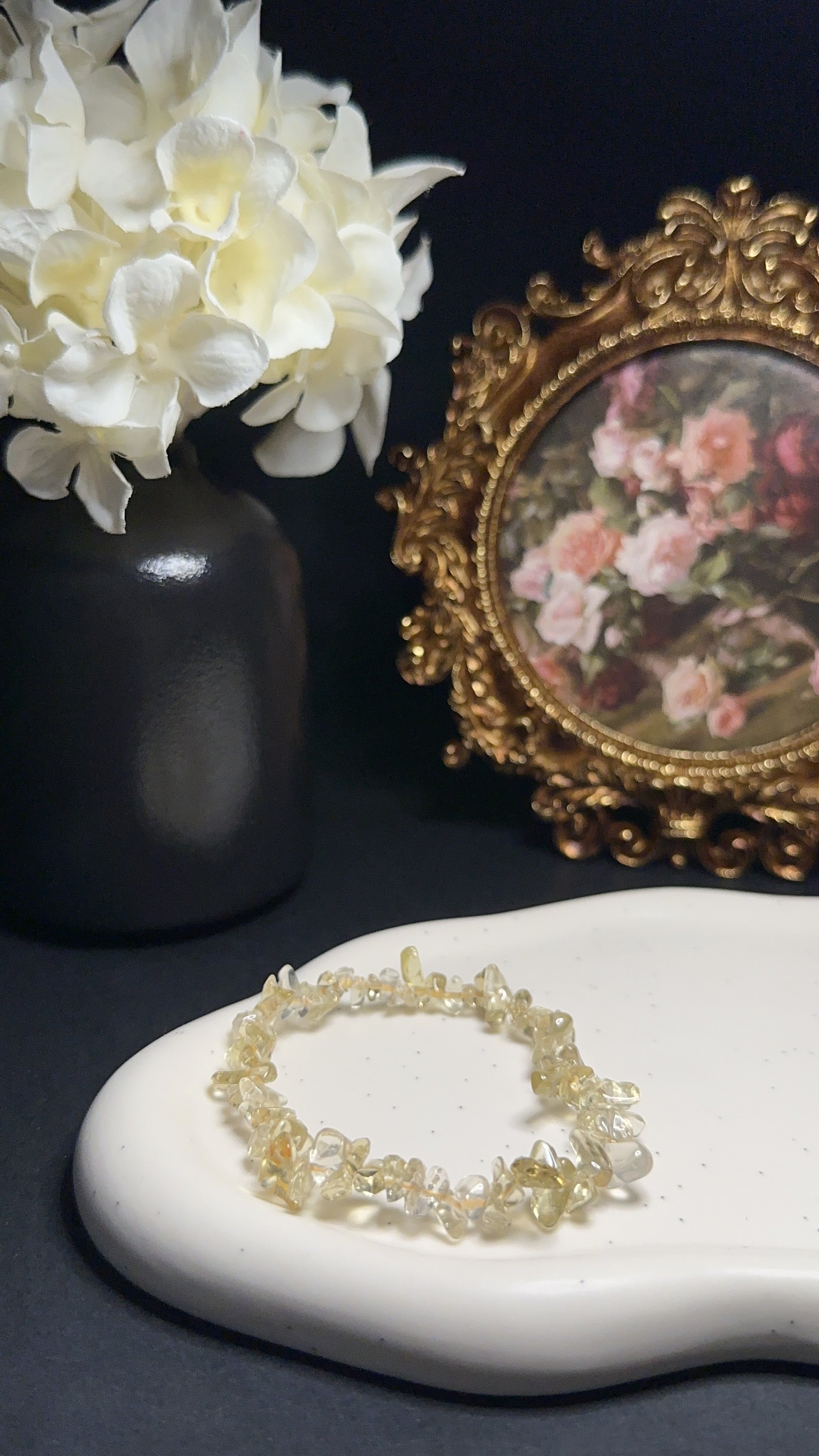 Bracelet Citrine naturelle rocaille - Chance, abondance et vitalité