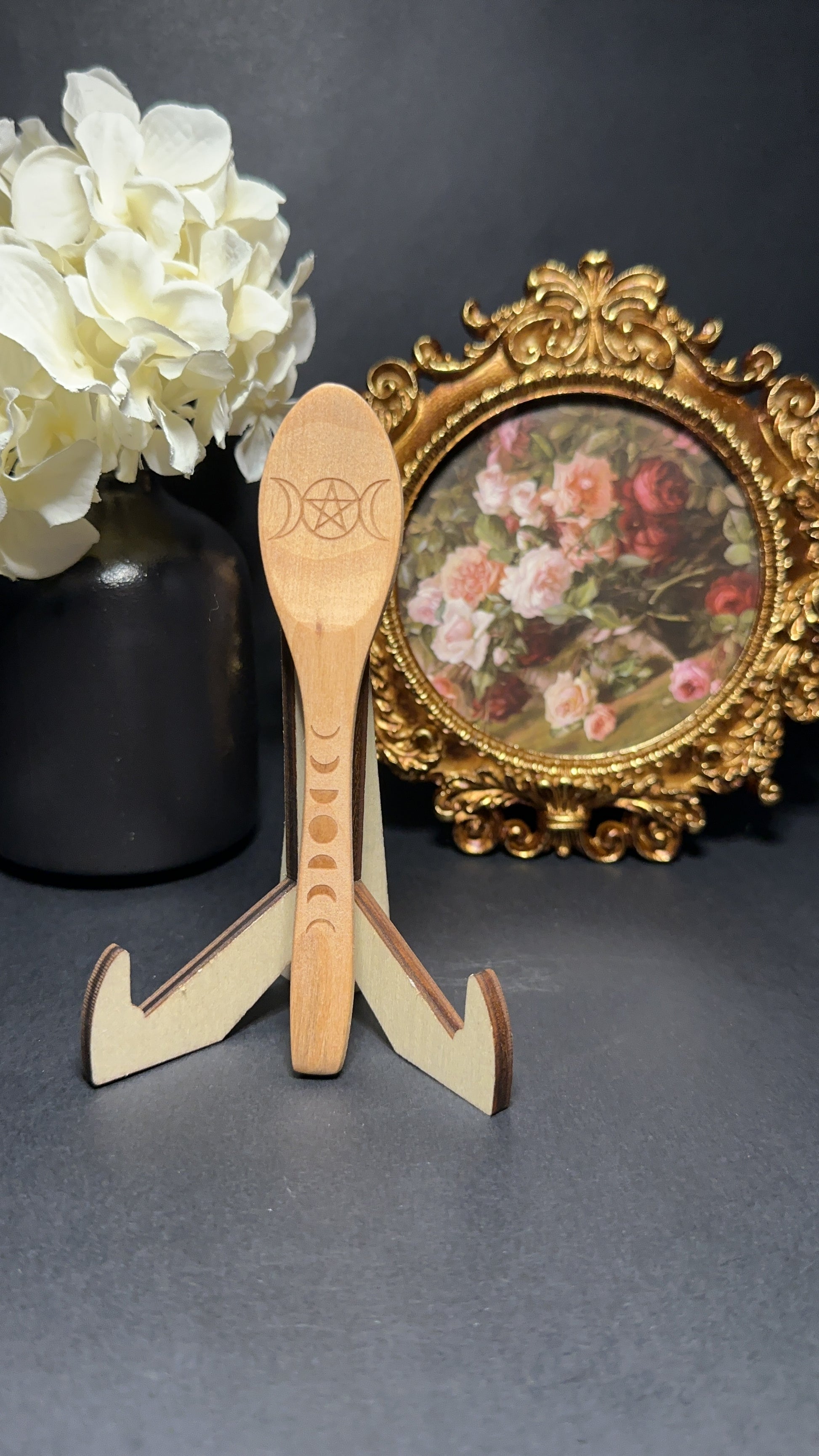 Cuillère en bois pentagramme - Protection et rituel