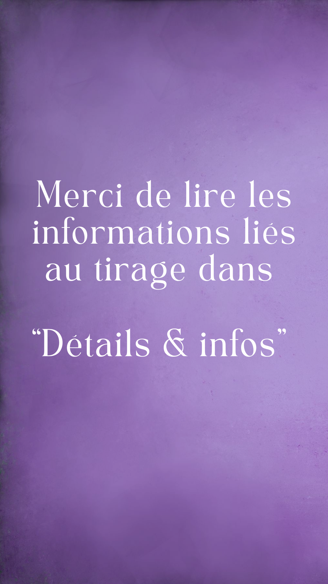 Tirage sentimental - par Alye