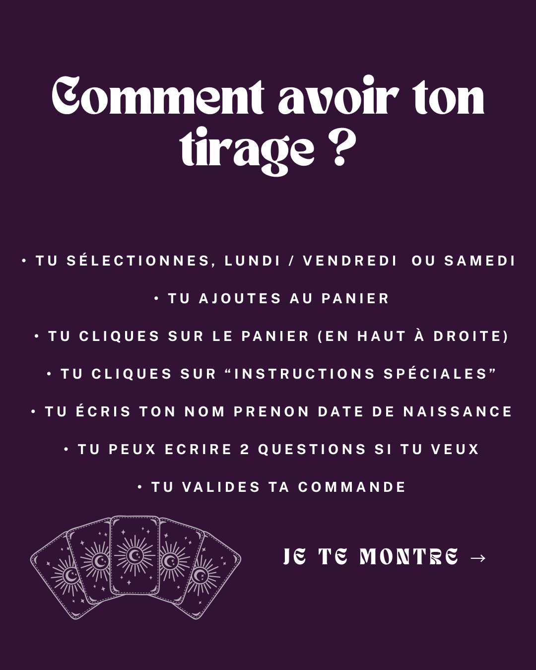 LE MESSAGE DE TES 7 JOURS À VENIR en MOINS DE 24H du lundi au samedi par Alye