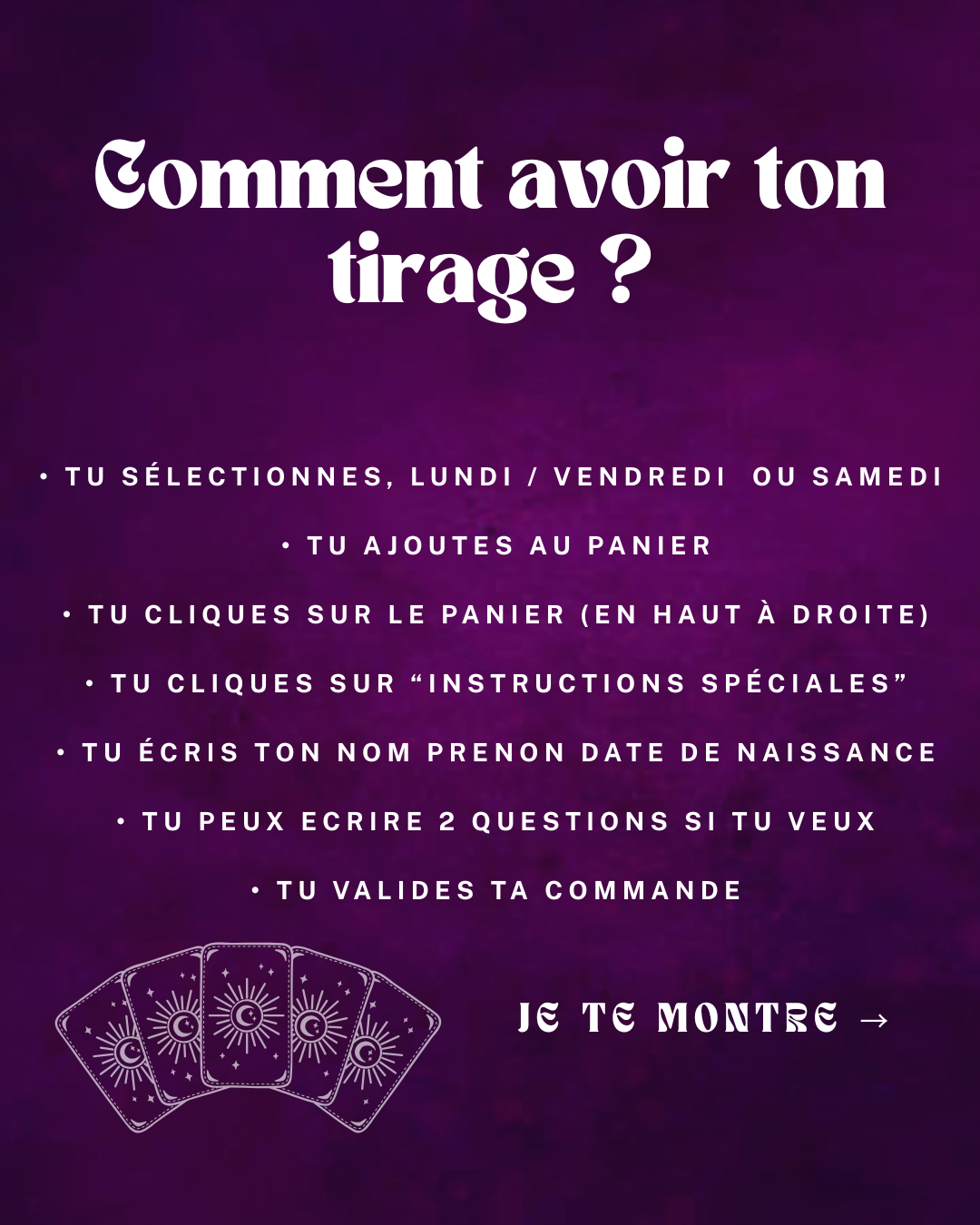 LE MESSAGE DE TES 7 JOURS À VENIR en MOINS DE 24H du lundi au samedi par Alye