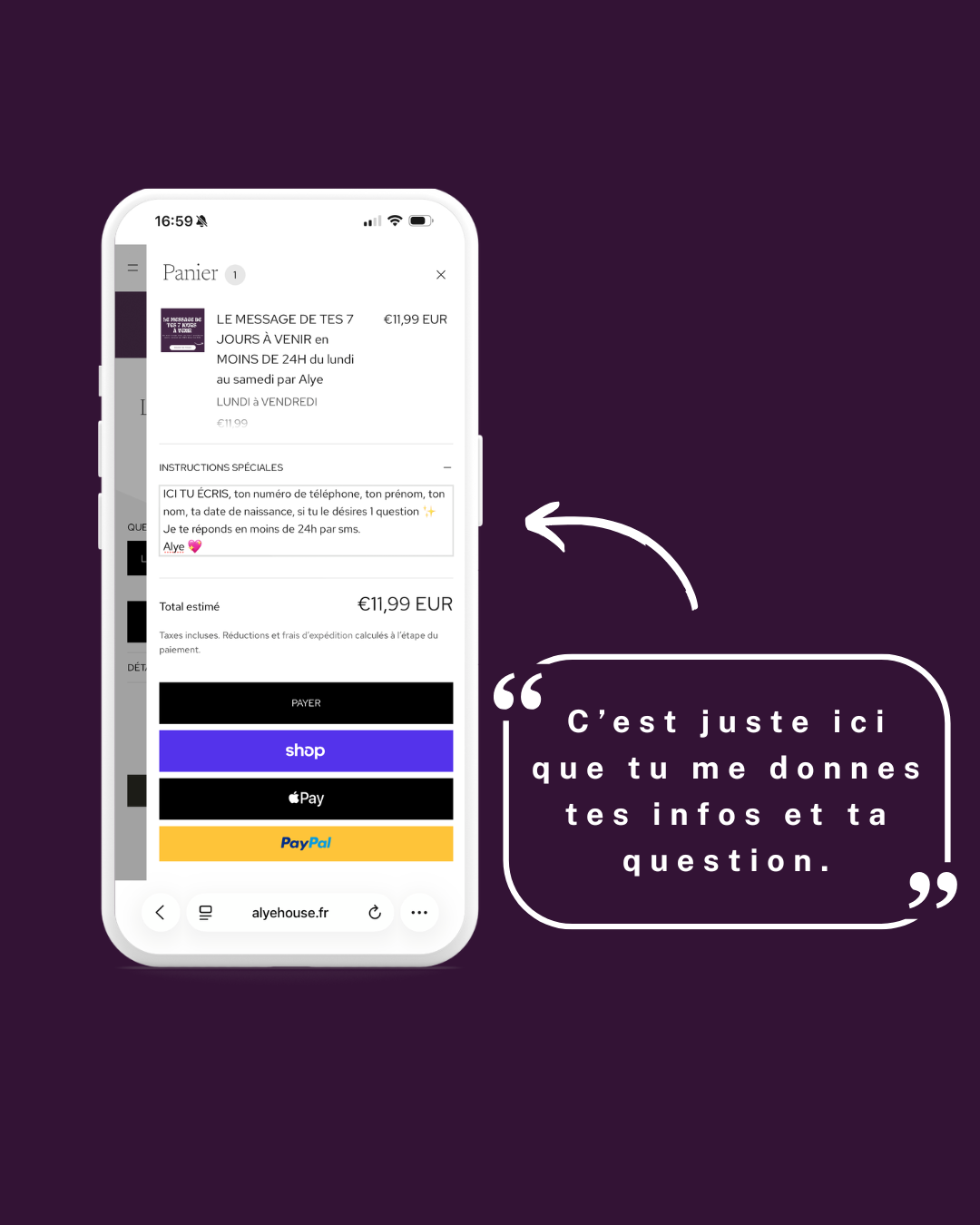 LE MESSAGE DE TES 7 JOURS À VENIR en MOINS DE 24H du lundi au samedi par Alye