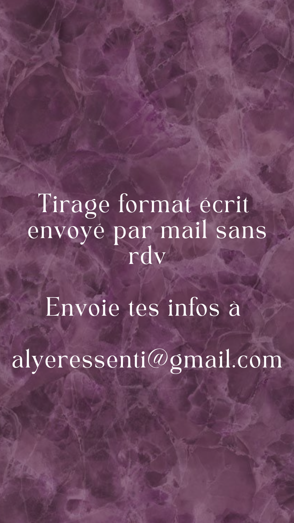 Tirage général - Détail sur tout tes domaines de vie