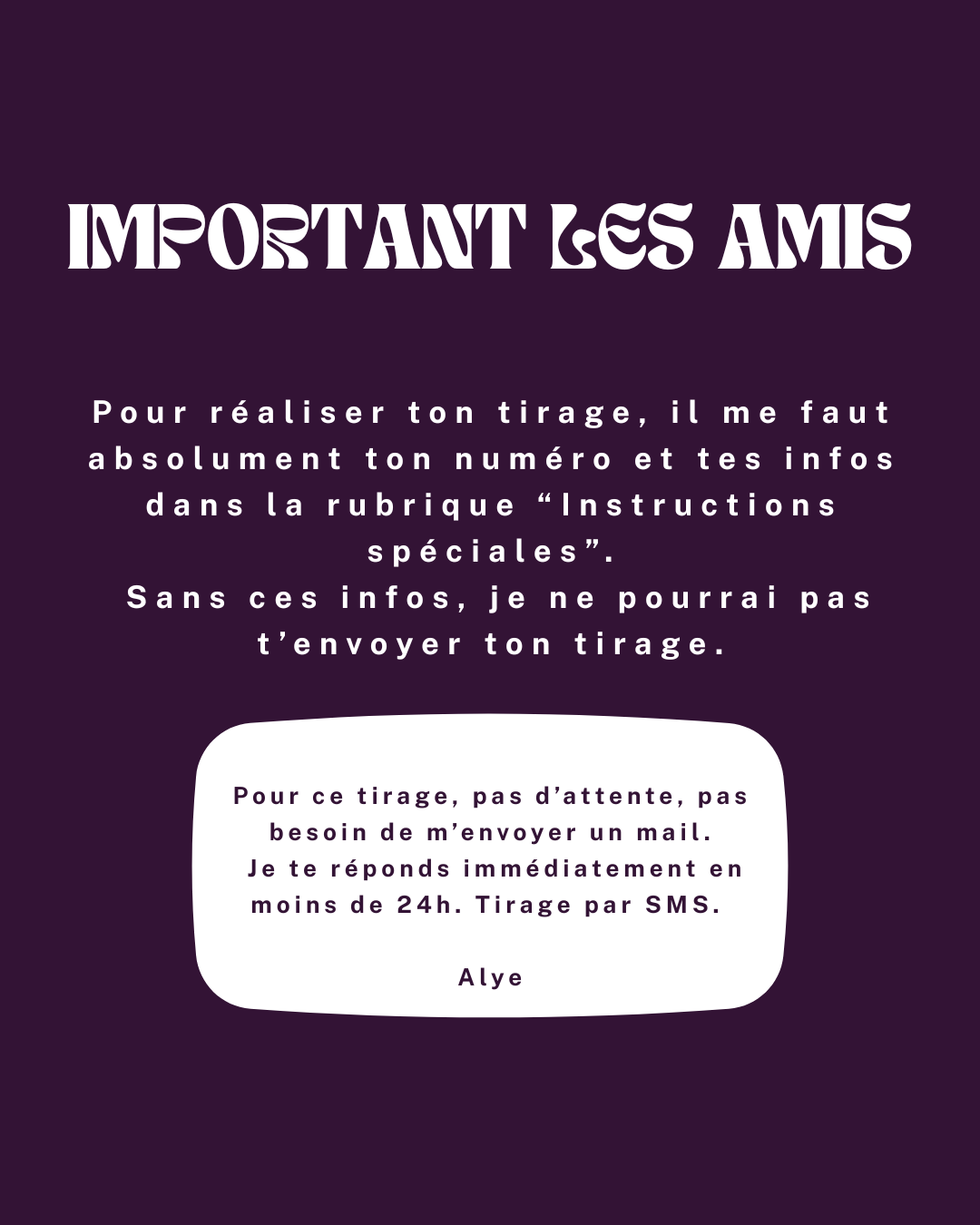 LE MESSAGE DE TES 7 JOURS À VENIR en MOINS DE 24H du lundi au samedi par Alye