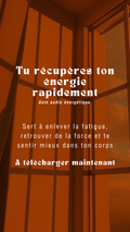 Tu récupères ton énergie rapidement