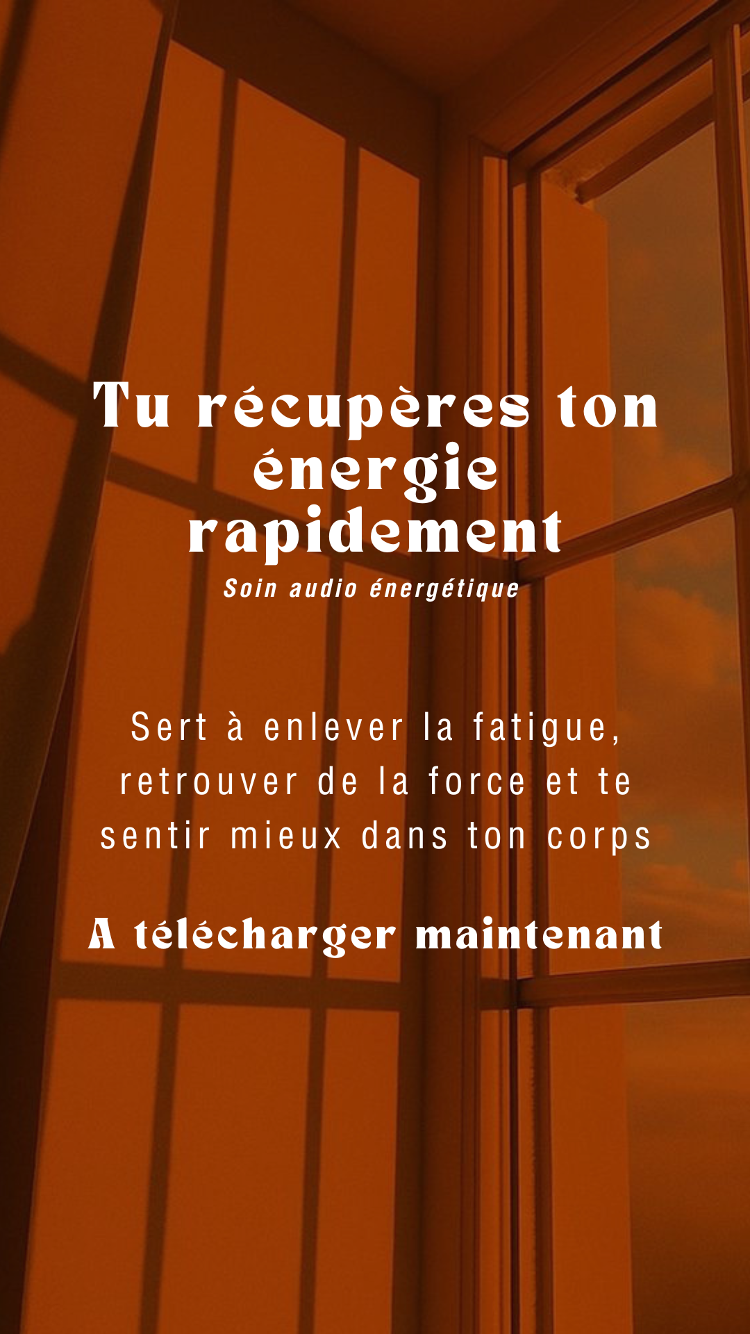 Tu récupères ton énergie rapidement