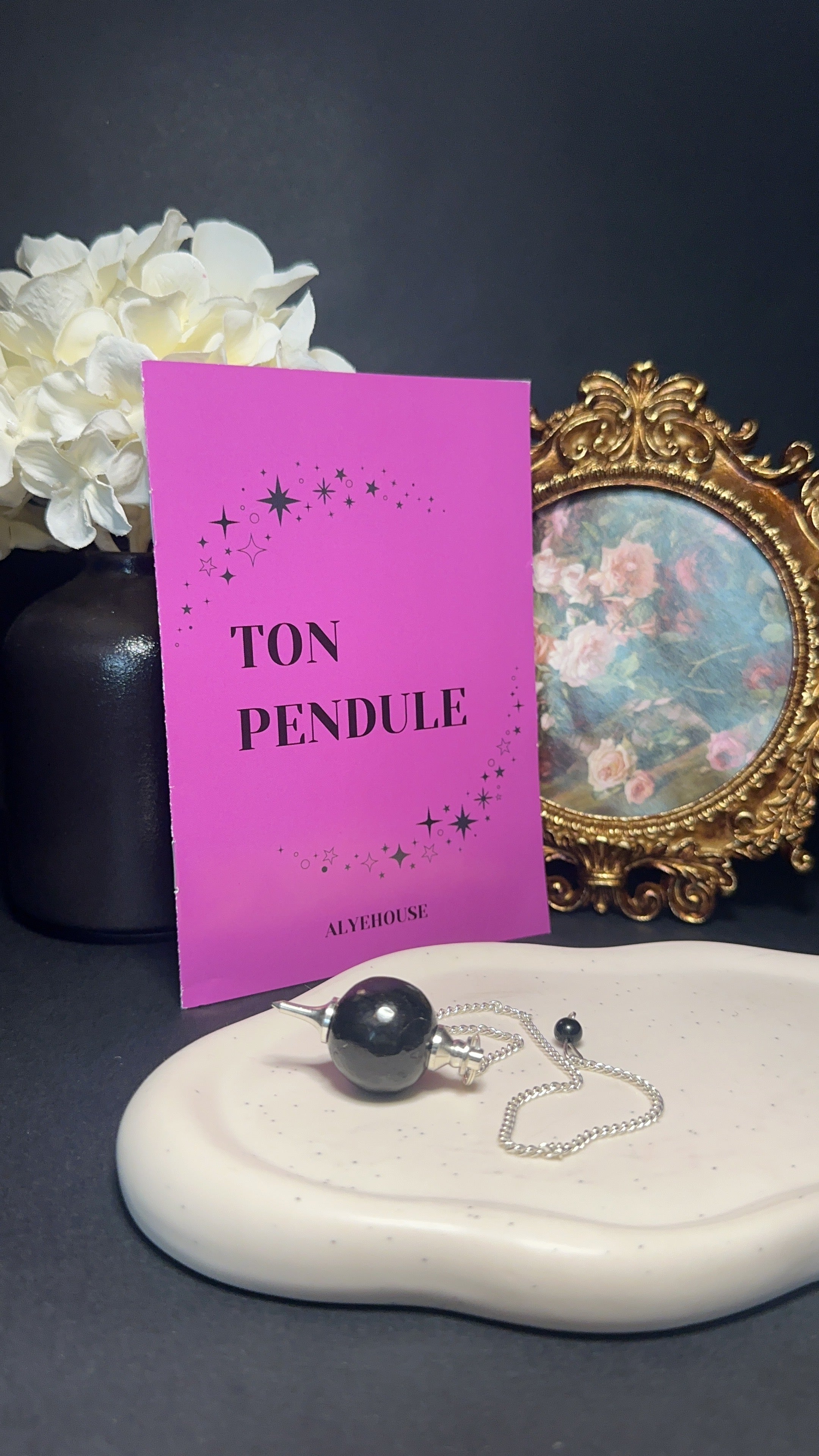 Pendule - Tourmaline noire sphère