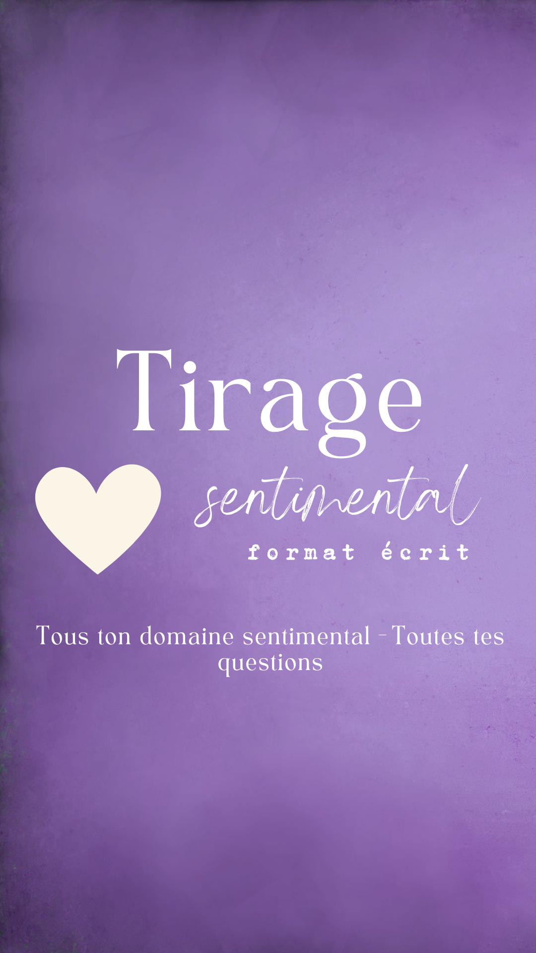 Tirage sentimental - par Alye