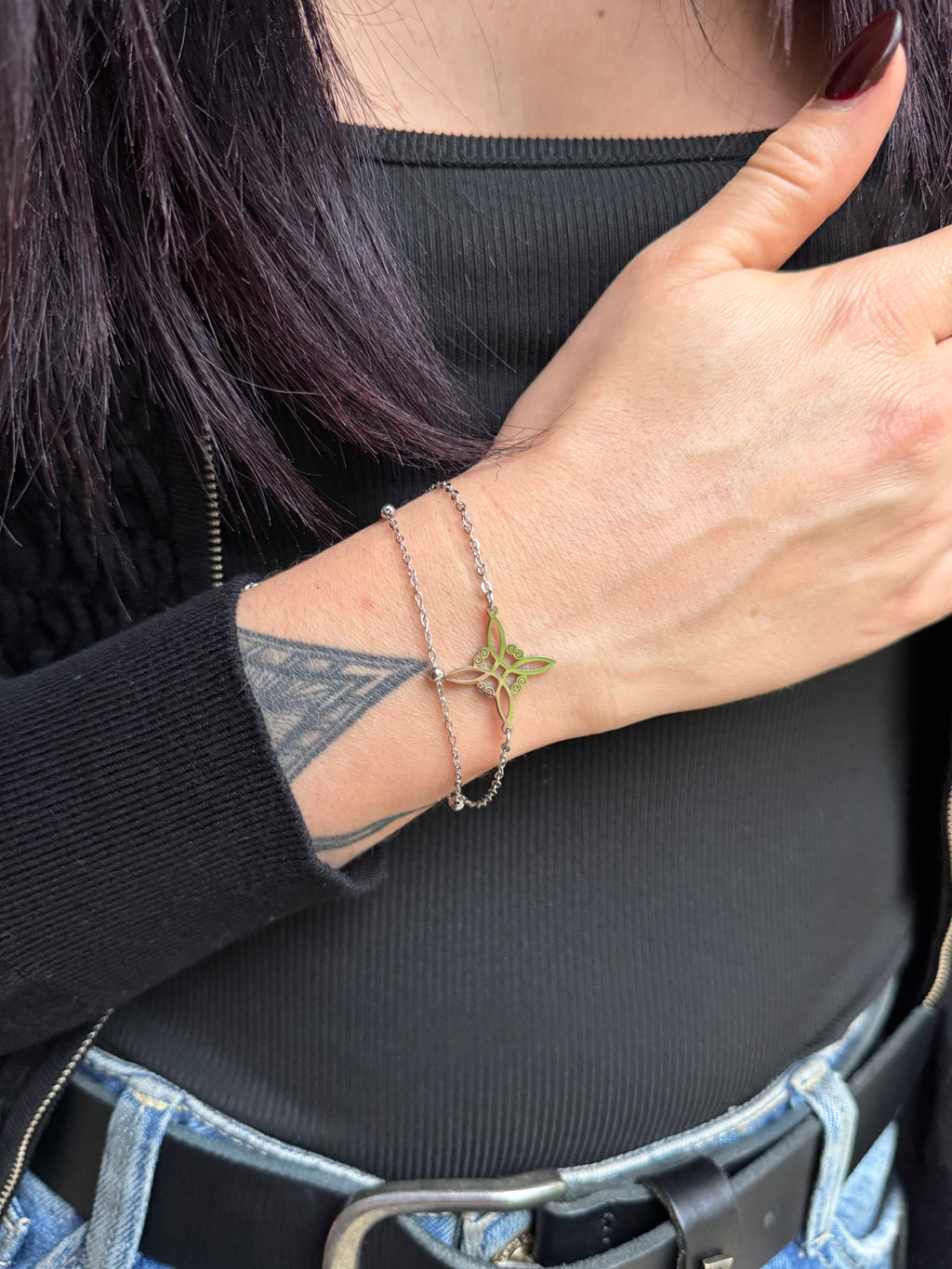 Bracelet “Nœud de Sorcière double" - Protection et ancrage