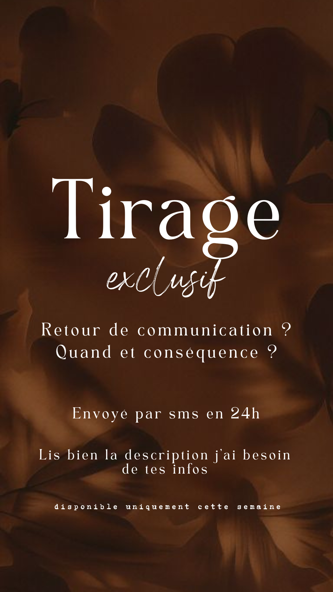-25% Tirage exclusif Retour de communication ? Quand et conséquence ? Envoyé en 24h