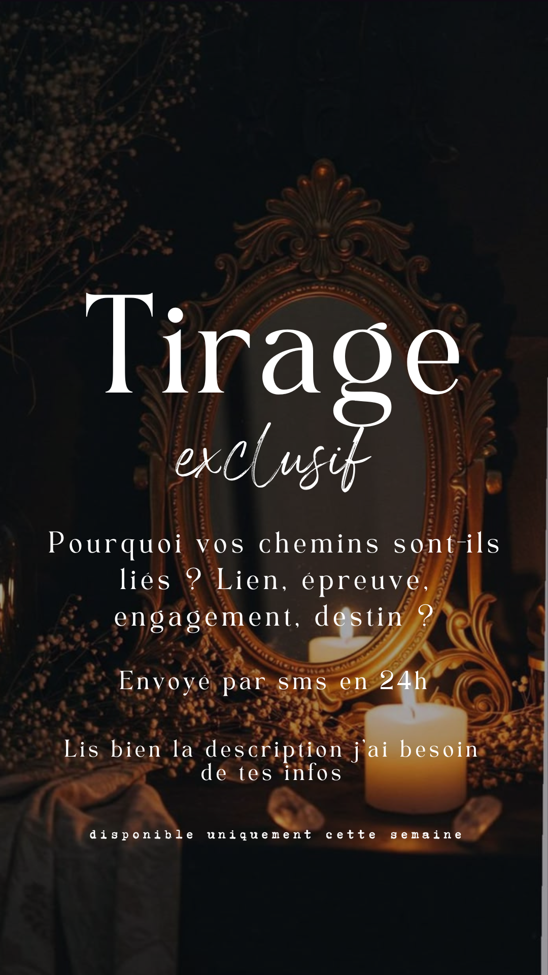 -25% Tirage exclusif Pourquoi vos chemins sont-ils liés ? Lien, épreuve, engagement, destin ? Envoyé en 24h