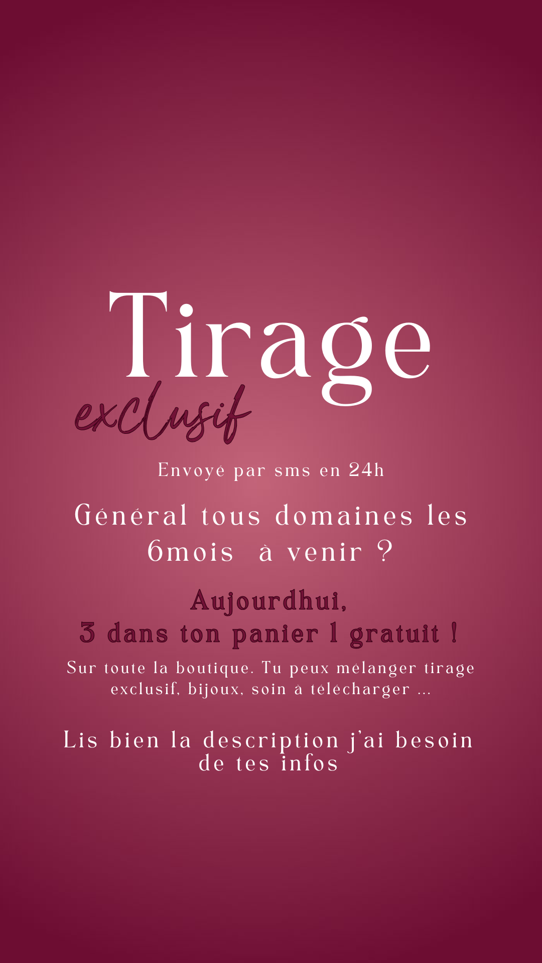 Tirages et soins exclusifs