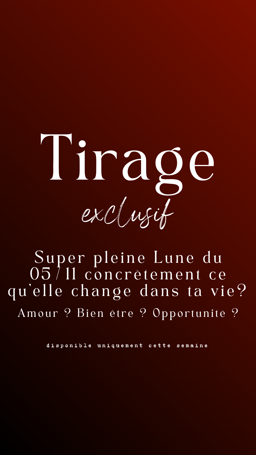 Tirage exclusif - Super pleine Lune du 05/11 concrètement ce qu’elle change dans ta vie? Amour ? Bien être ? Opportunité ?
