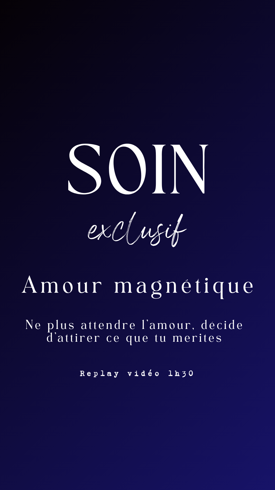 REPLAY Vidéo 1h30 - Soin collectif Amour magnétique