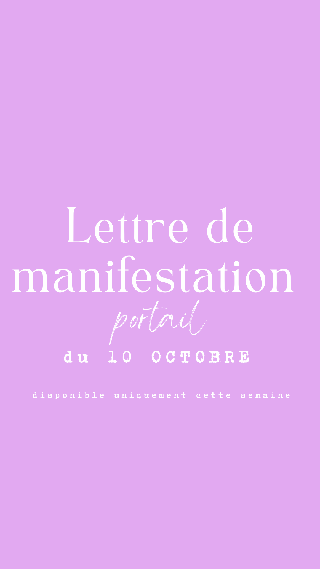 Exclusif semaine - J’écris ta lettre de manifestation pour le portail du 10/10