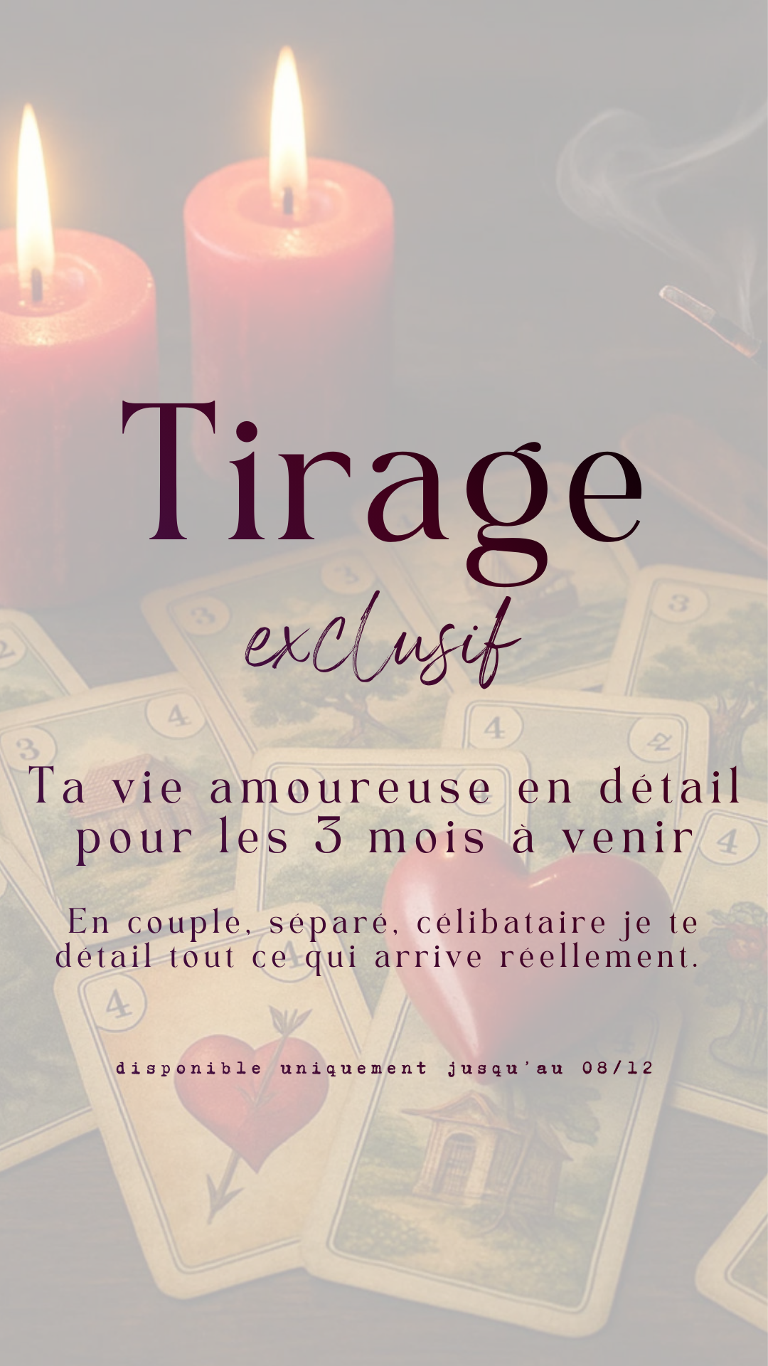 Tirage exclusif - Ta vie amoureuse en détail pour les 3 mois à venir