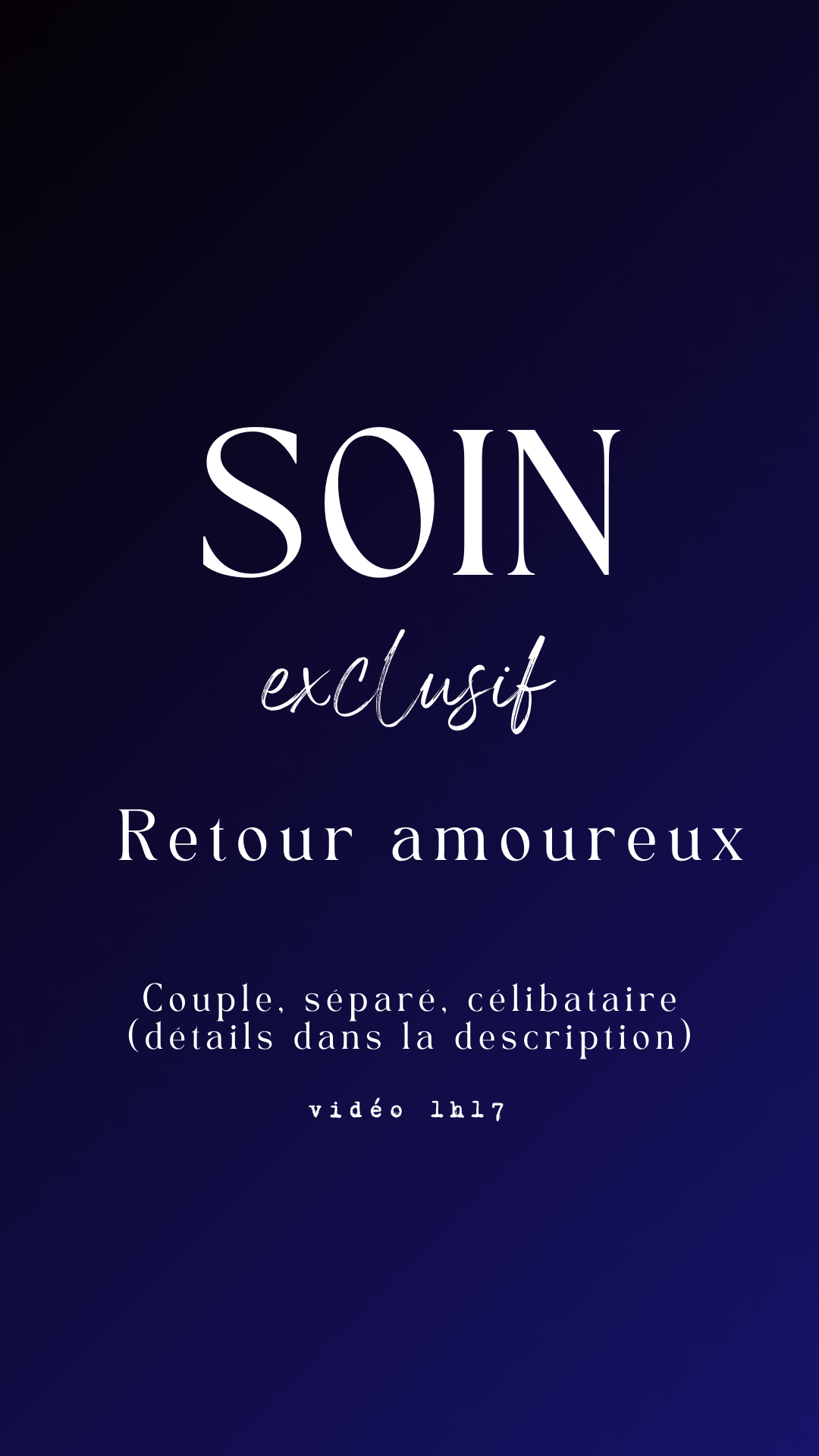 Soin Retour amoureux (en couple, séparé, célibataire) vidéo 1h17