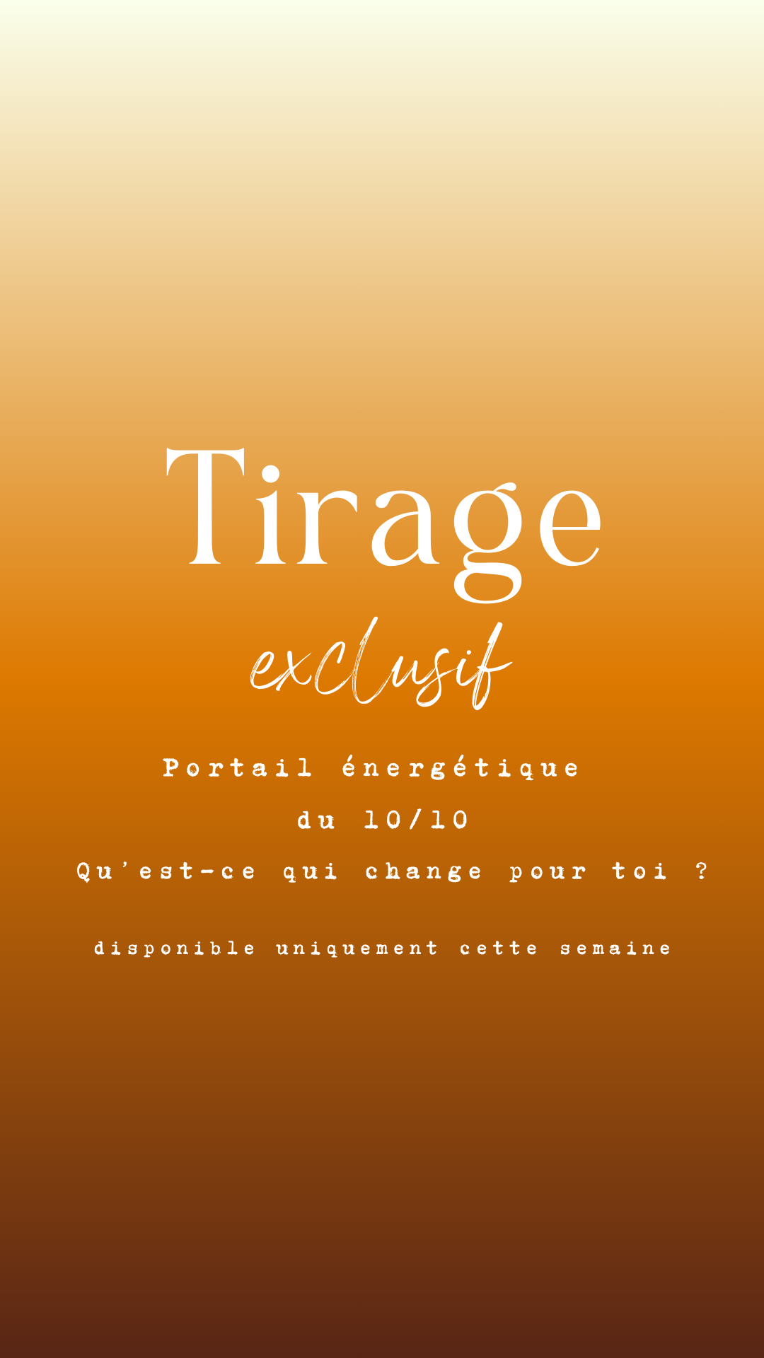 Tirage exclusif - Portail énergétique du 10/10 - Qu’est-ce qui change pour toi ?