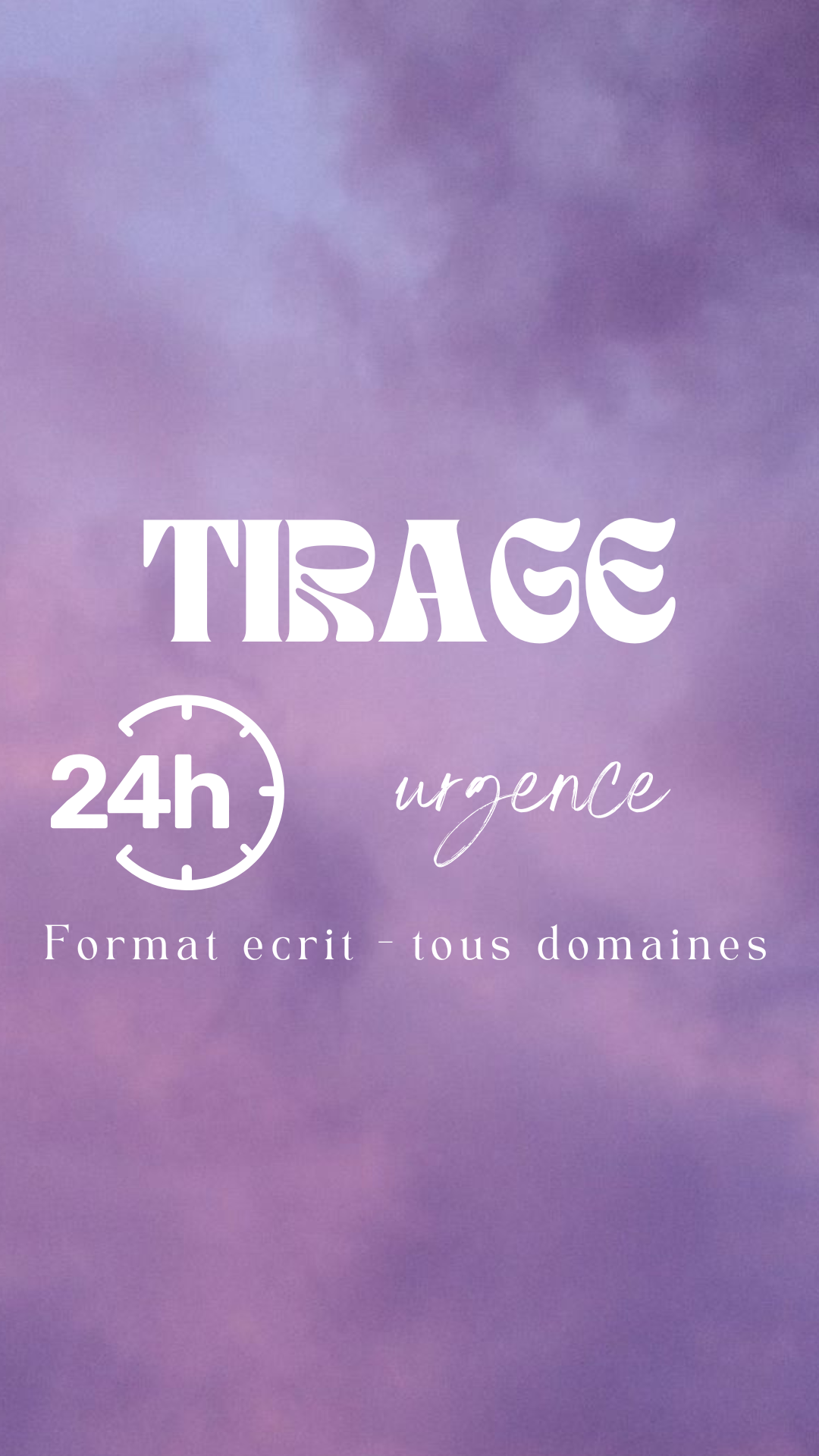 Tirage en urgence réponse sous 24h