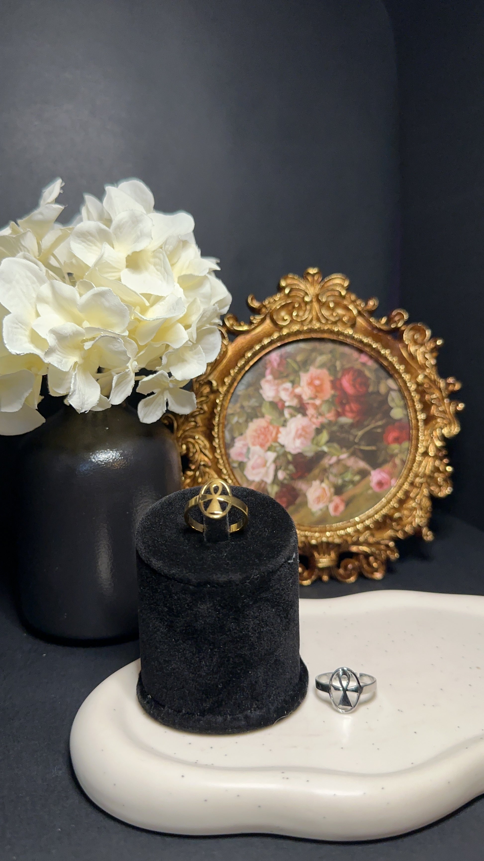 Bague cercle - Croix Ankh / Croix d'Egypte