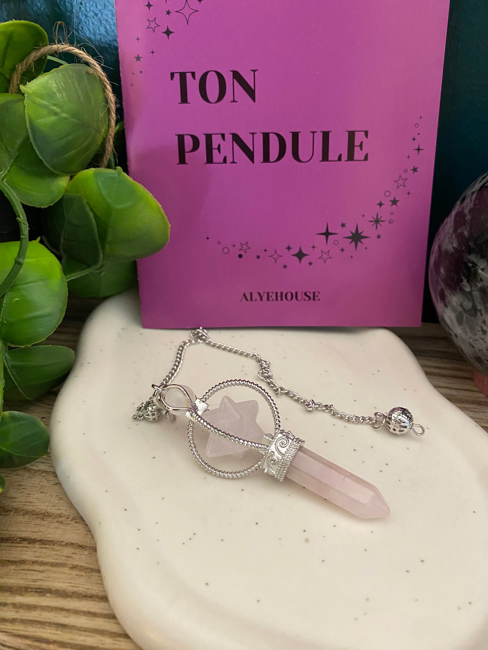 Pendule - Quartz rose étoilé