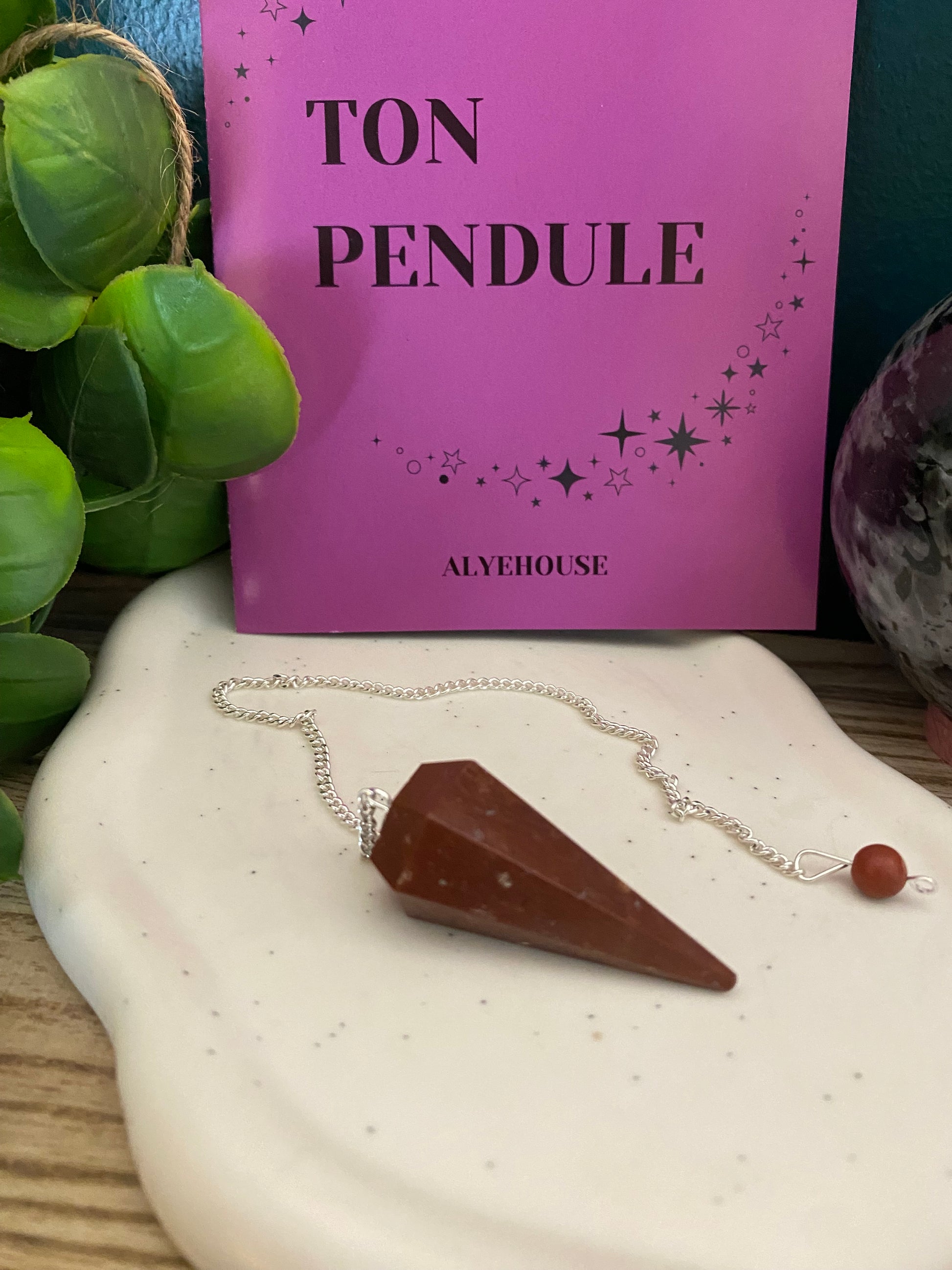 Pendule - Pierre Jaspe Rouge