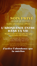 SOIN PRIVE L'ABONDANCE ENTRE DANS TA VIE (place limité)