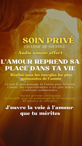 SOIN PRIVE L'AMOUR REPREND SA PLACE DANS TA VIE (place limité)