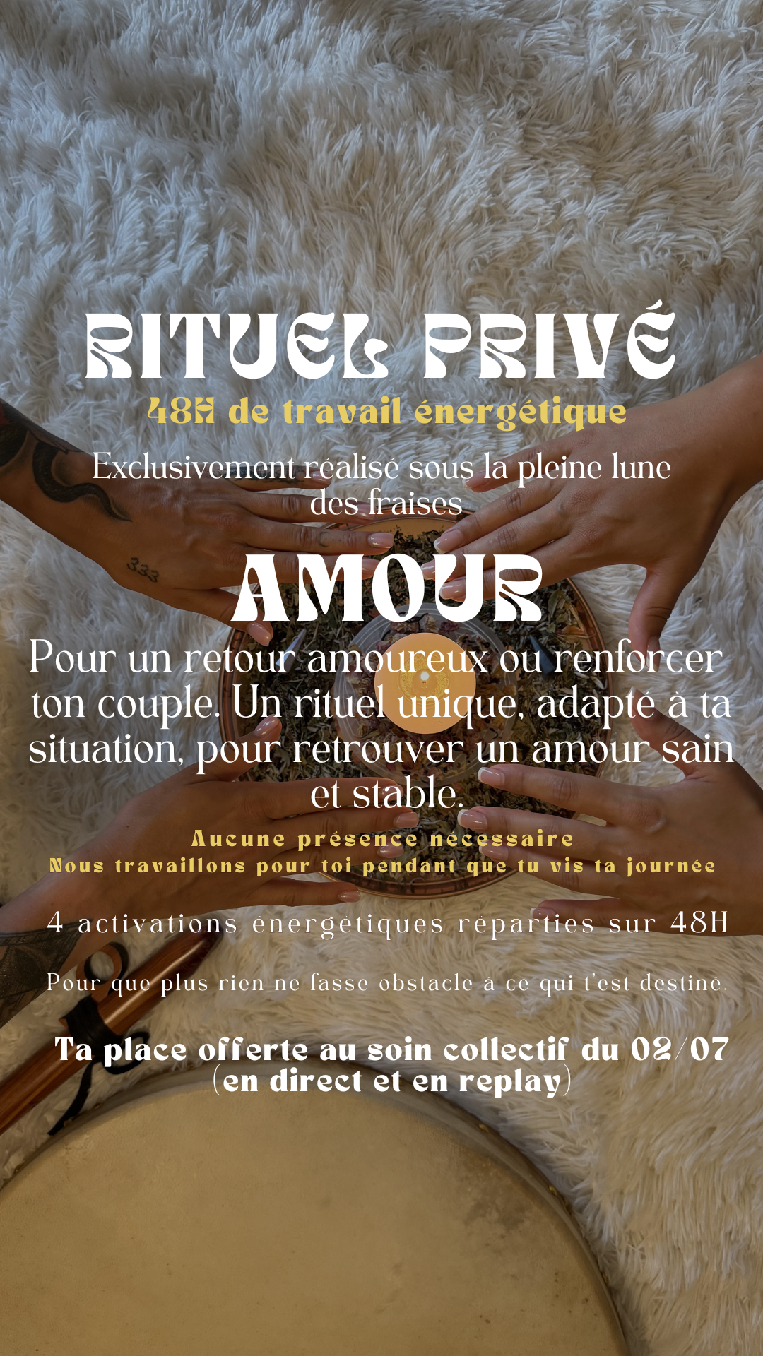 Rituel Privé 48h pleine lune - Amour (place limité)