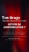 -25% Tirage exclusif Retour de communication ? Envoyé en 24h