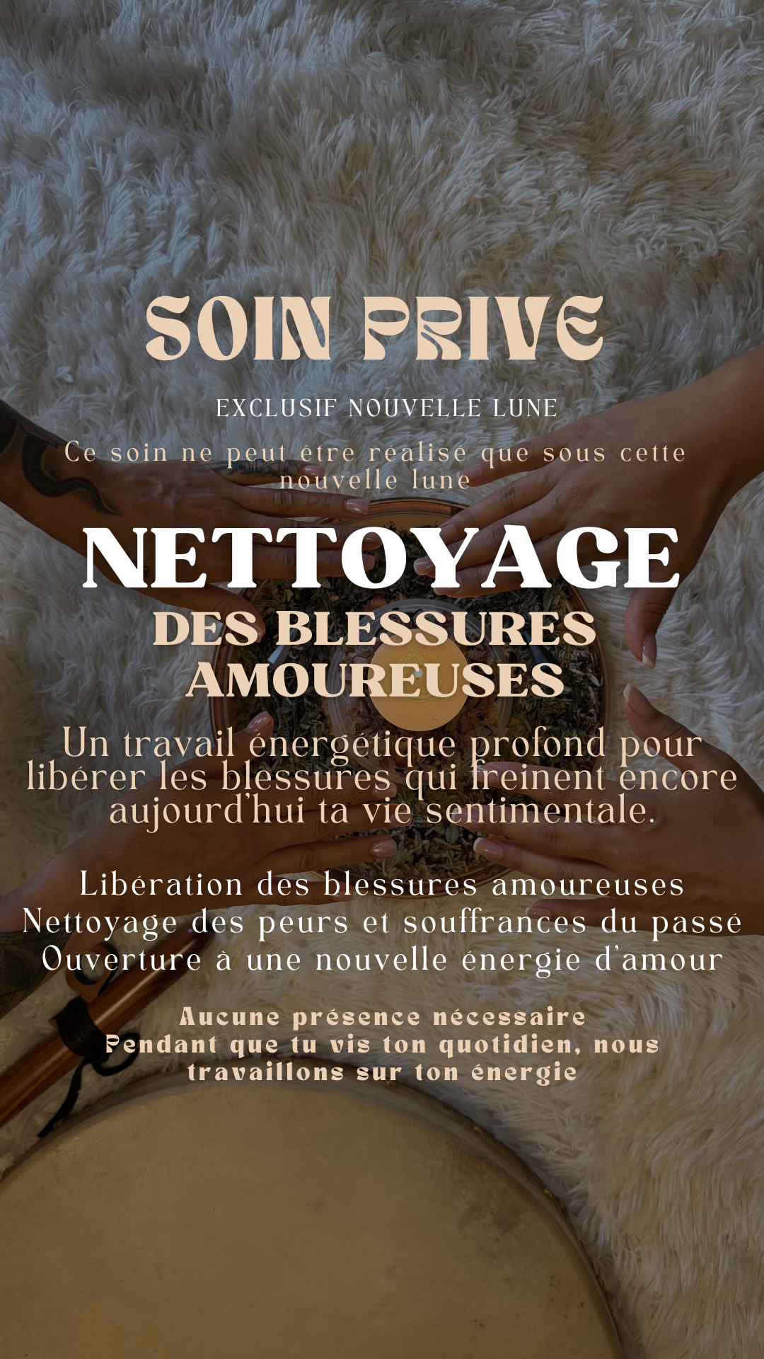 Soin Privé nouvelle lune - Nettoyage des blessures amoureuses (place limité)
