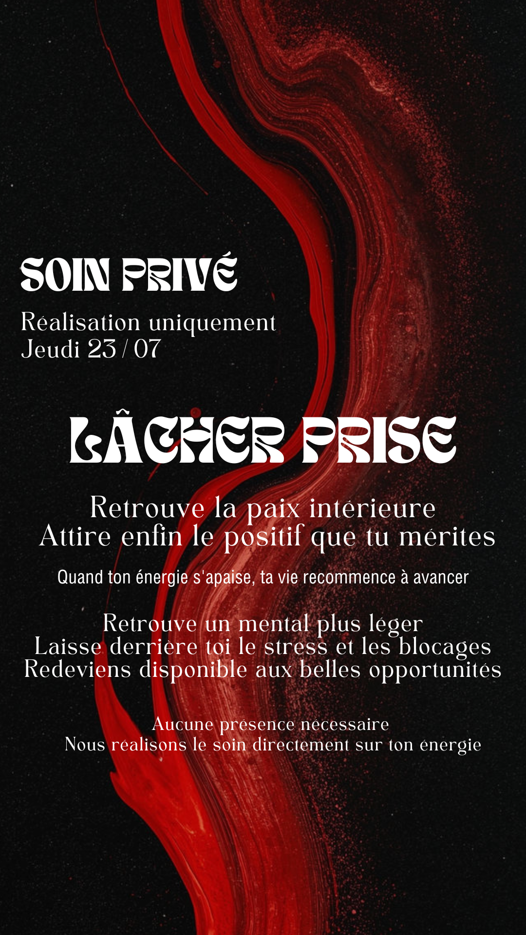 SOIN PRIVÉ LÂCHER PRISE place limité