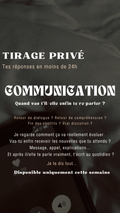 - 30% TIRAGE EXCLUSIF - COMMUNICATION Comment va-t-elle évoluer entre vous ? par sms en 24h