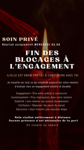 SOIN PRIVÉ Mercredi 05.08 Fin des blocages à l'engagement (place limité)