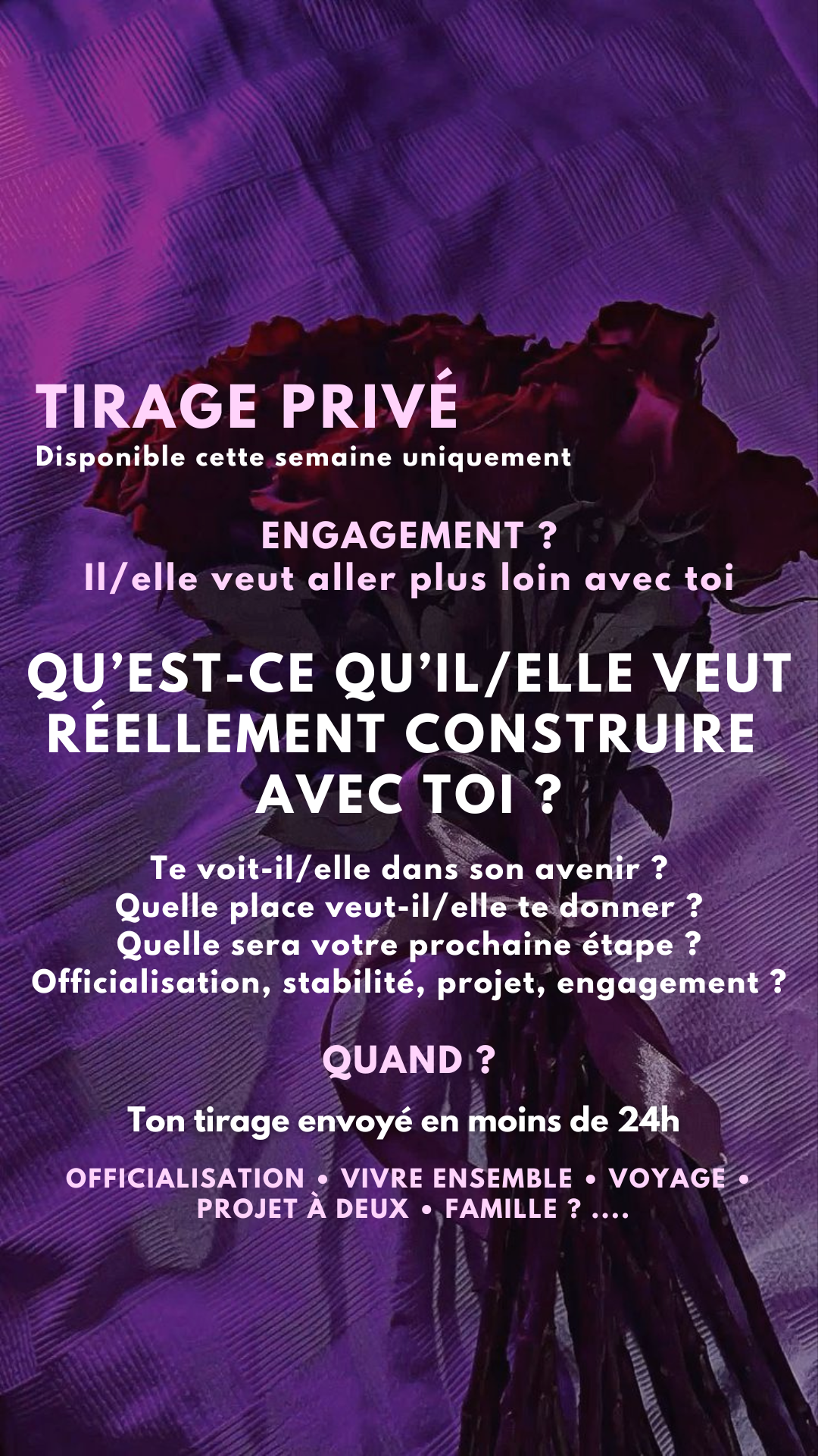 -25 % TIRAGE EXCLUSIF - ENGAGEMENT ? Il/elle veut aller plus loin avec toi  par sms en 24h