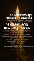 Soin privé exceptionnel du 01.09 - LE GRAND SOIN DES CINQ PILIERS (Place très limité) Commence mardi 01.09