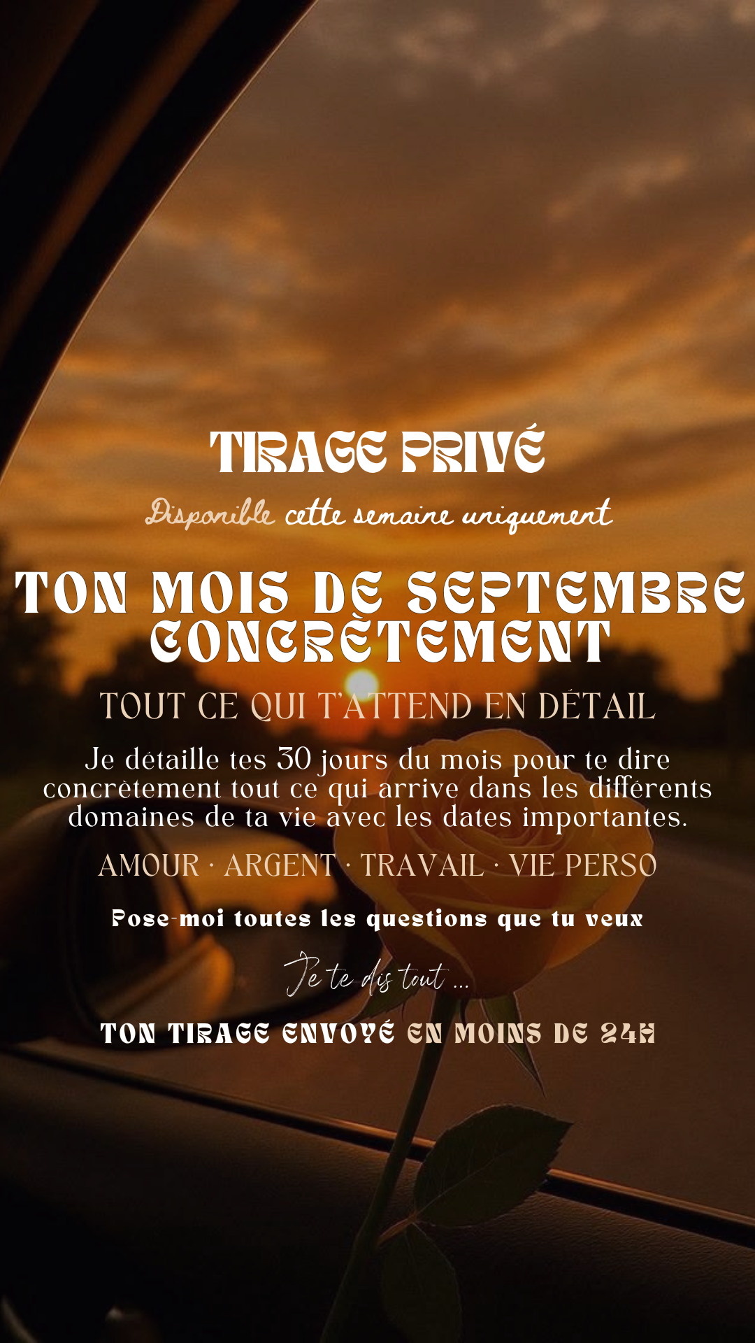 -30 % TIRAGE EXCLUSIF - Ton mois de septembre Tout ce qui t’attend concrètement par sms en 24h