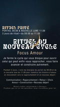 RITUEL PRIVÉ 3jours DU NOUVEAU CYCLE FOCUS AMOUR  (place limité) Commence mercredi 09.09