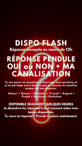 DISPO FLASH - RÉPONSE PENDULE OUI / NON + MA CANALISATION par sms en 24h