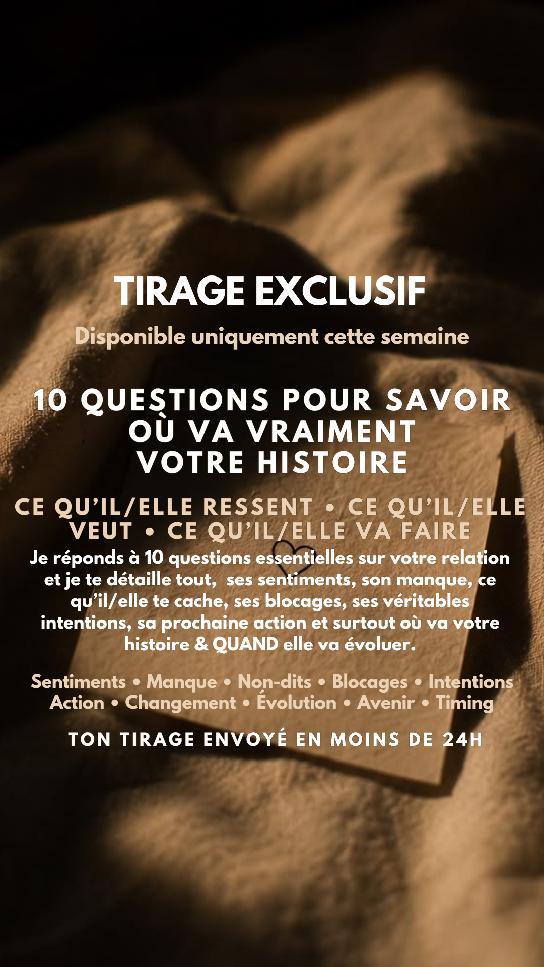 -35% TIRAGE EXCLUSIF 10 QUESTIONS POUR SAVOIR OÙ VA VRAIMENT VOTRE HISTOIRE par sms en 24h
