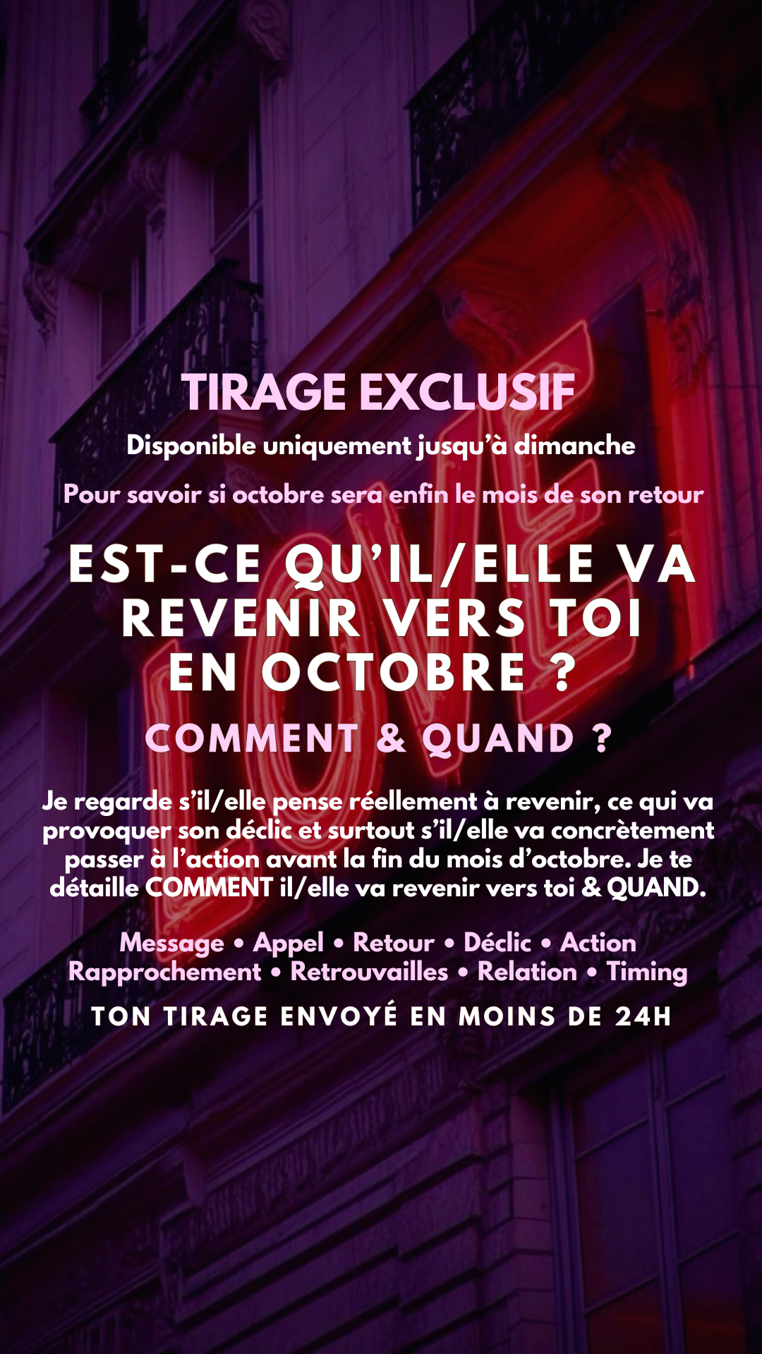 TIRAGE FLASH WEEK END EST-CE QU’IL/ELLE VA REVENIR VERS TOI EN OCTOBRE ? Comment & QUAND ? par sms en 24h