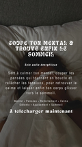 Audio soin COUPE TON MENTAL & TROUVE ENFIN LE SOMMEIL