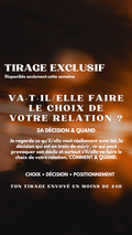 -25 % TIRAGE EXCLUSIF - EST-CE QU’IL/ELLE VA FAIRE LE CHOIX DE VOTRE RELATION ? SA DÉCISION & QUAND ? par sms en 24h