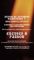 -25 % PENDULE DÉTAILLÉ EXCUSES & PARDON par sms en 24h