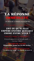 TA RÉPONSE IMMÉDIATE EST CE QU'IL/ELLE ESPÈRE ENCORE QUELQUE CHOSE ENTRE VOUS ? Énergie du 22.09 au 24.09 inclus