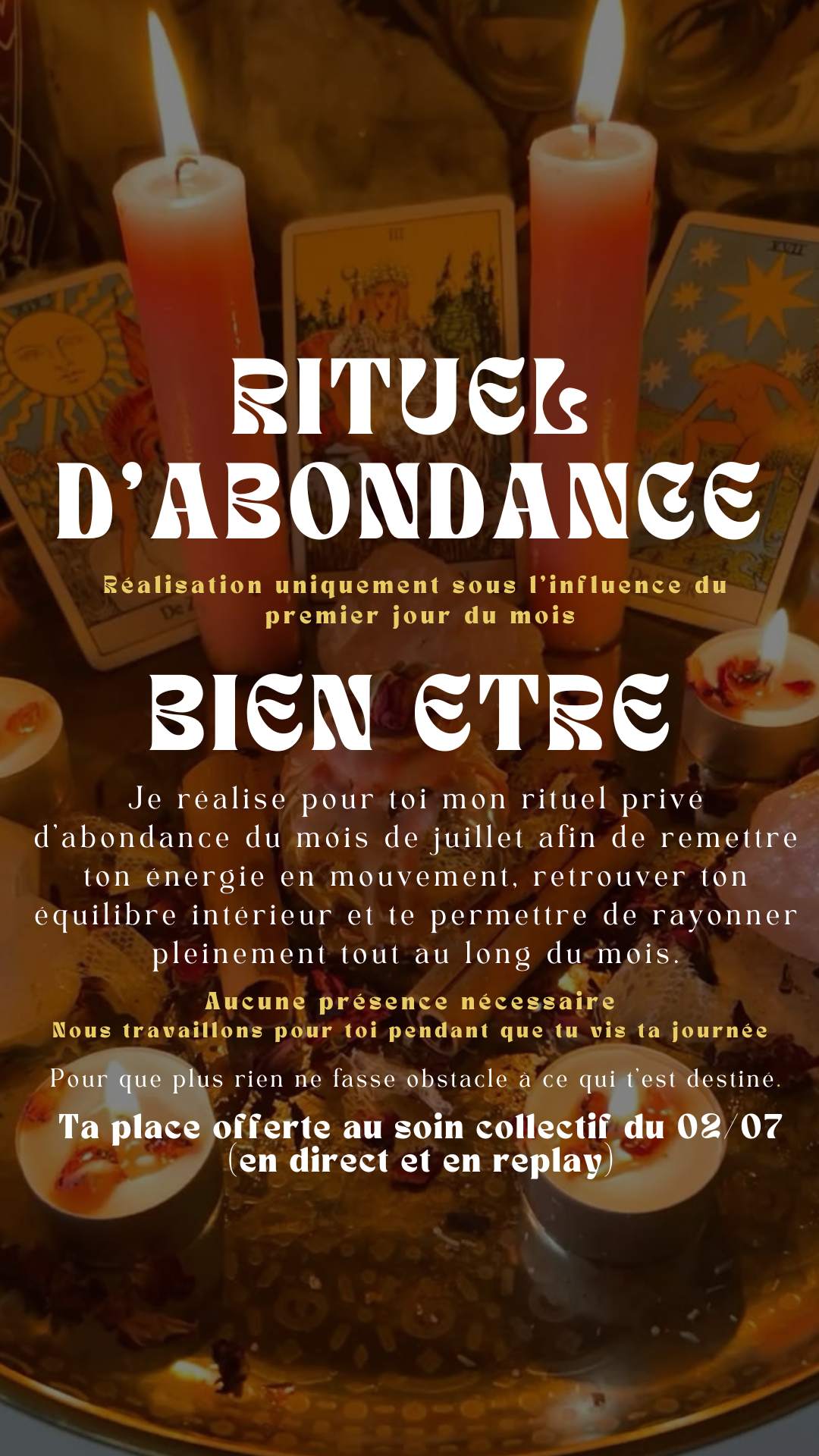 Rituel d'abondance Bien être 01/07 place limité